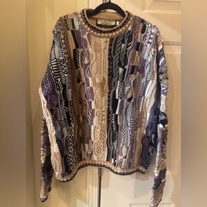 Tundra for Bachrach Tan and Black Knit Sweater Coogie  Style XL 100%‎ Cotton